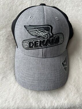 DEKALB Grey & Black Embroidered Logo Cap